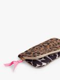 Caroline Gardner Leopard Padded Zip Pouch, Multi