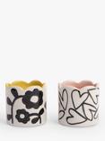 Caroline Gardner Mono Bloom Egg Cups, Set of 2, Multi