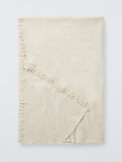 John Lewis Chenille Weave Throw - view 2, Cream