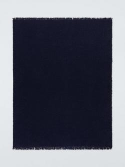 John Lewis Chenille Weave Throw, Navy