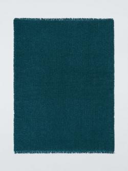 John Lewis Chenille Weave Throw, Teal
