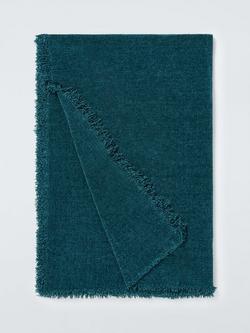 John Lewis Chenille Weave Throw - view 2, Teal