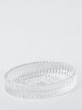 John Lewis Fluted Glass Soap Dish, Clear