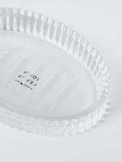 John Lewis Fluted Glass Soap Dish, Clear - view 2, Clear