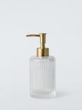 John Lewis Fluted Glass Soap Dispenser, Clear