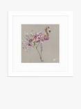 John Lewis Louise Luton 'Fleur' Flamingo Framed Print & Mount, 33.5 x 33.5cm, Pink