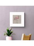 John Lewis Louise Luton 'Fleur' Flamingo Framed Print & Mount, 33.5 x 33.5cm, Pink