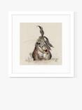 John Lewis Sarah Reily 'Hares My Heart' Framed Print & Mount, 43.5 x 43.5cm, Brown