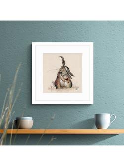 John Lewis Sarah Reily 'Hares My Heart' Framed Print & Mount, 43.5 x 43.5cm, Brown - view 2, Brown