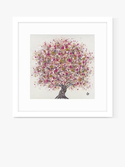John Lewis Sara Otter 'Heartfelt' Framed Print & Mount, 43.5 x 43.5cm, Pink, Pink