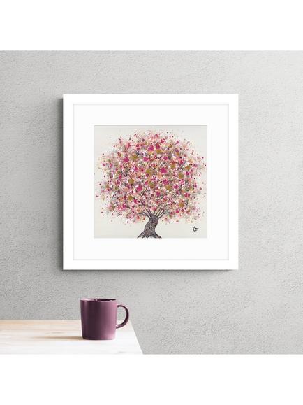 John Lewis Sara Otter 'Heartfelt' Framed Print & Mount, 43.5 x 43.5cm, Pink - view 2, Pink