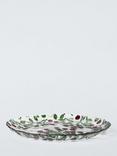 John Lewis Foliage Glass Plate, 21cm, Green