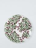 John Lewis Foliage Glass Platter, 32cm, Green