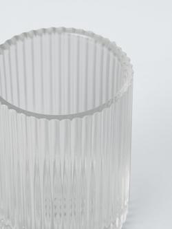 John Lewis Fluted Glass Tumbler, 230ml, Clear - view 2, Clear