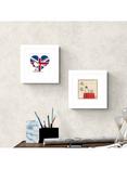 John Lewis Peanuts 'Snoopy Union Jack' Framed Print & Mount, 23 x 23cm, Multi