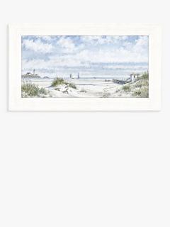 John Lewis Richard Macneil 'The Old Jetty' Framed Print, 27 x 47cm, Blue/Multi