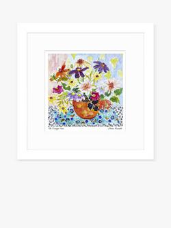 John Lewis Emma Burnett 'The Orange Vase' Framed Print & Mount, 33.5 x 33.5cm, Orange/Mul, Orange/Multi
