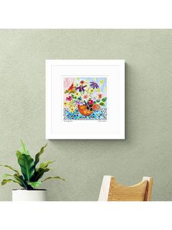 John Lewis Emma Burnett 'The Orange Vase' Framed Print & Mount, 33.5 x 33.5cm, Orange/Mul - view 2, Orange/Multi