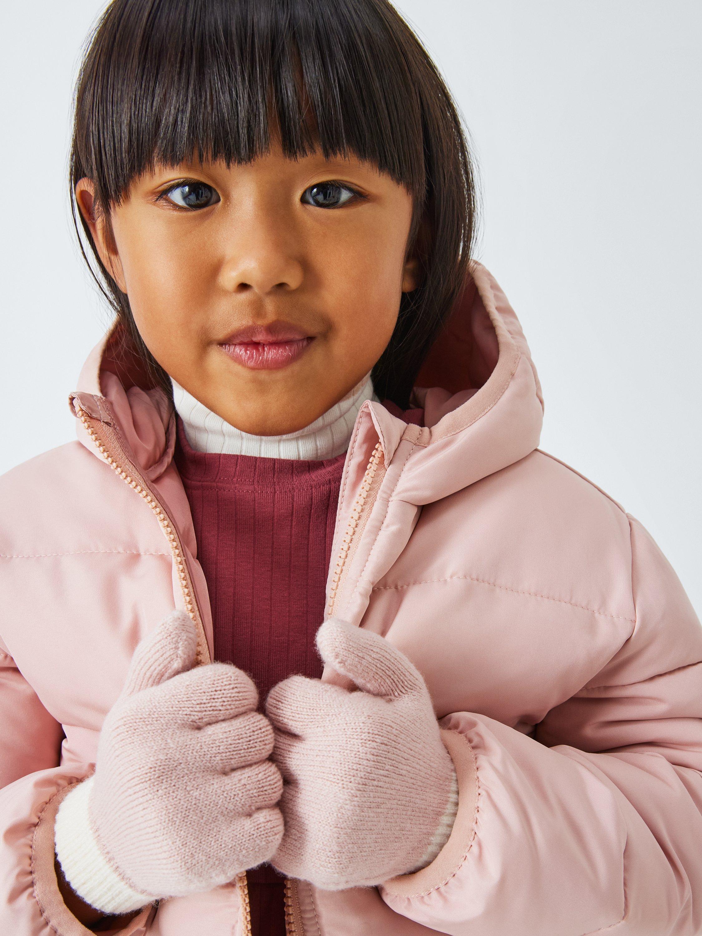 Product image 3 of 4, which shows John Lewis ANYDAY Kids' Knitted Gloves, Pack of 2, Pink