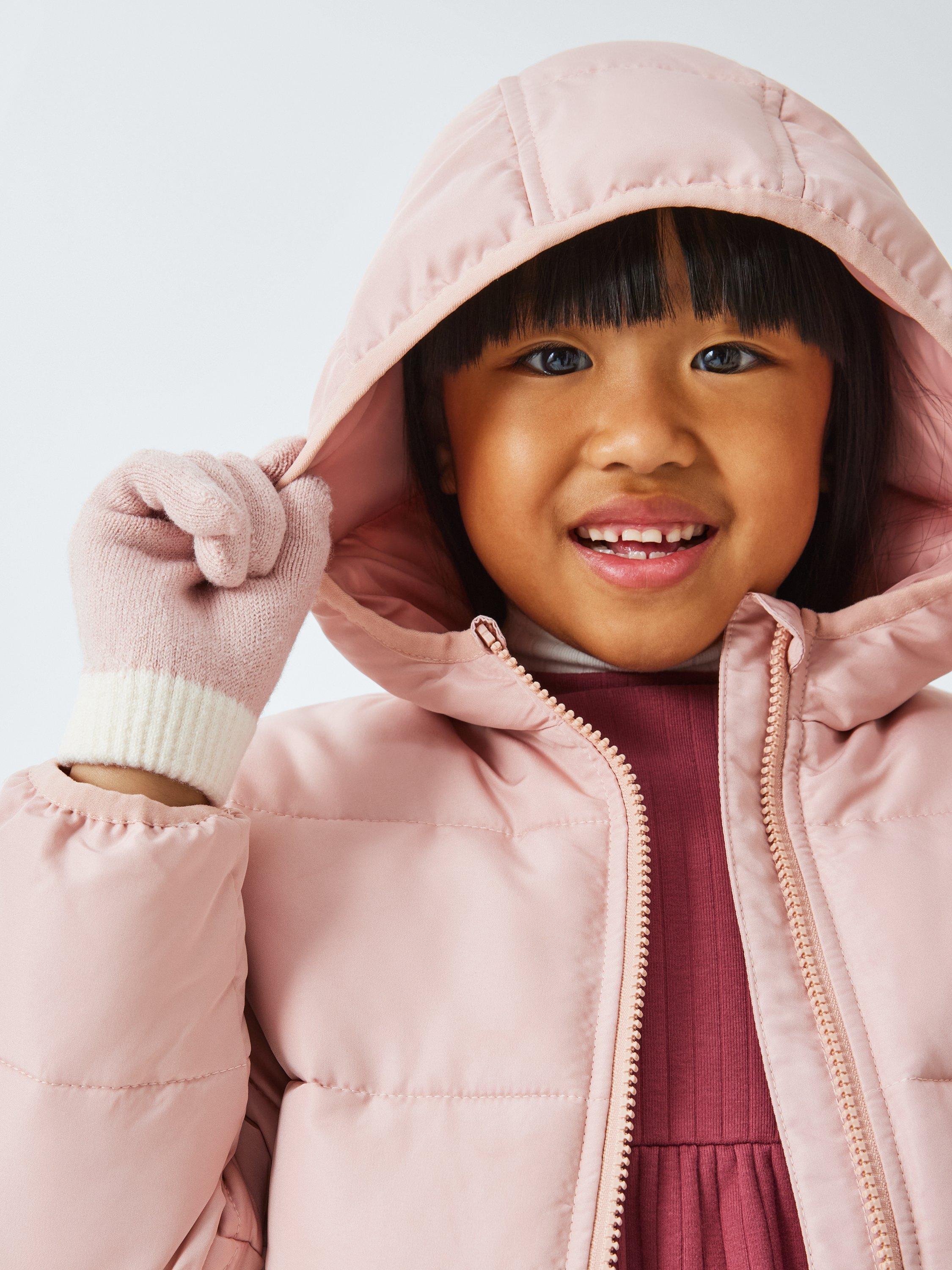 Product image 4 of 4, which shows John Lewis ANYDAY Kids' Knitted Gloves, Pack of 2, Pink