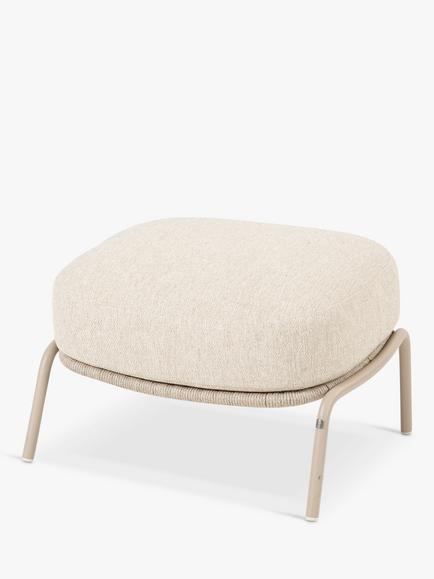 4 Seasons Outdoor Puccini Garden Footstool, Latte, Latte