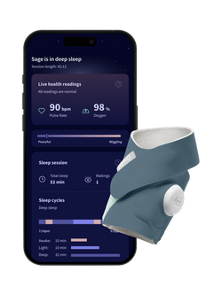 Owlet Dream Sock Smart Baby Monitor, Blue