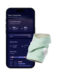 Owlet Dream Sock Smart Baby Monitor, Mint