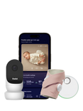 Owlet Dream Sock and Owlet Cam 2 Baby Monitor Bundle, Dusty Rose