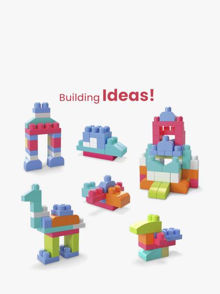Mega Bloks Big Building Bag, 60 Blocks - view 2, Multi