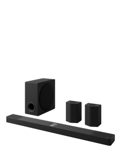 LG S95TR Bluetooth Wi-Fi Soundbar with Dolby Atmos, DTS:X, Wireless Subwoofer & Rear Speakers, Black, Black
