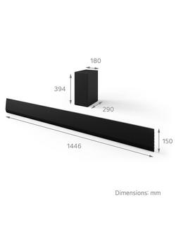 LG USG10TY Bluetooth Wi-Fi Soundbar with Dolby Atmos, DTS:X & Wireless Subwoofer, Black - view 2, Black