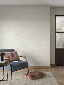 John Lewis Grasscloth Vinyl Wallpaper - view 2, Pale Grey