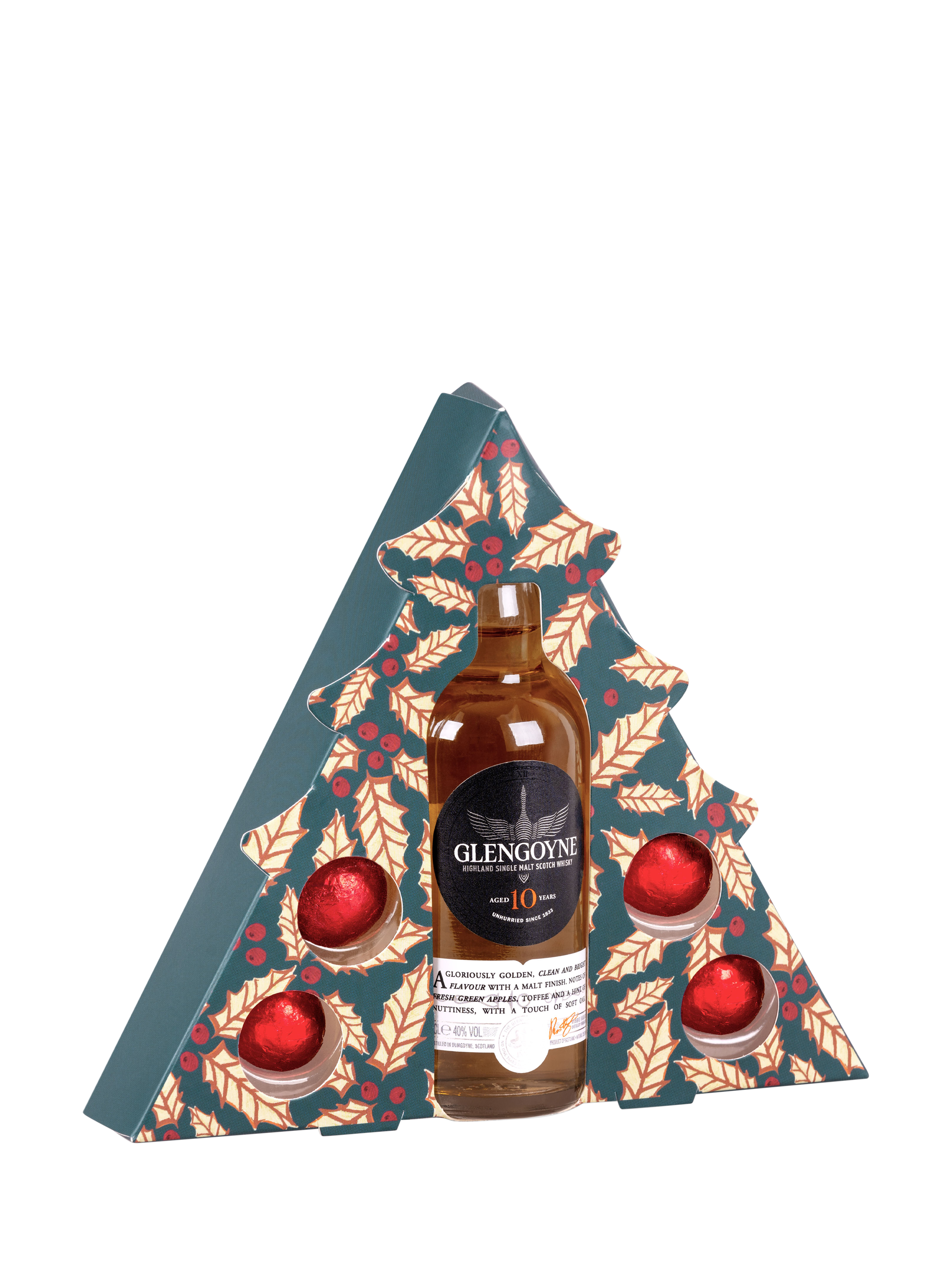 Christmas Tree Chocolate & Single Malt Whisky Gift Set, 50g + 5cl