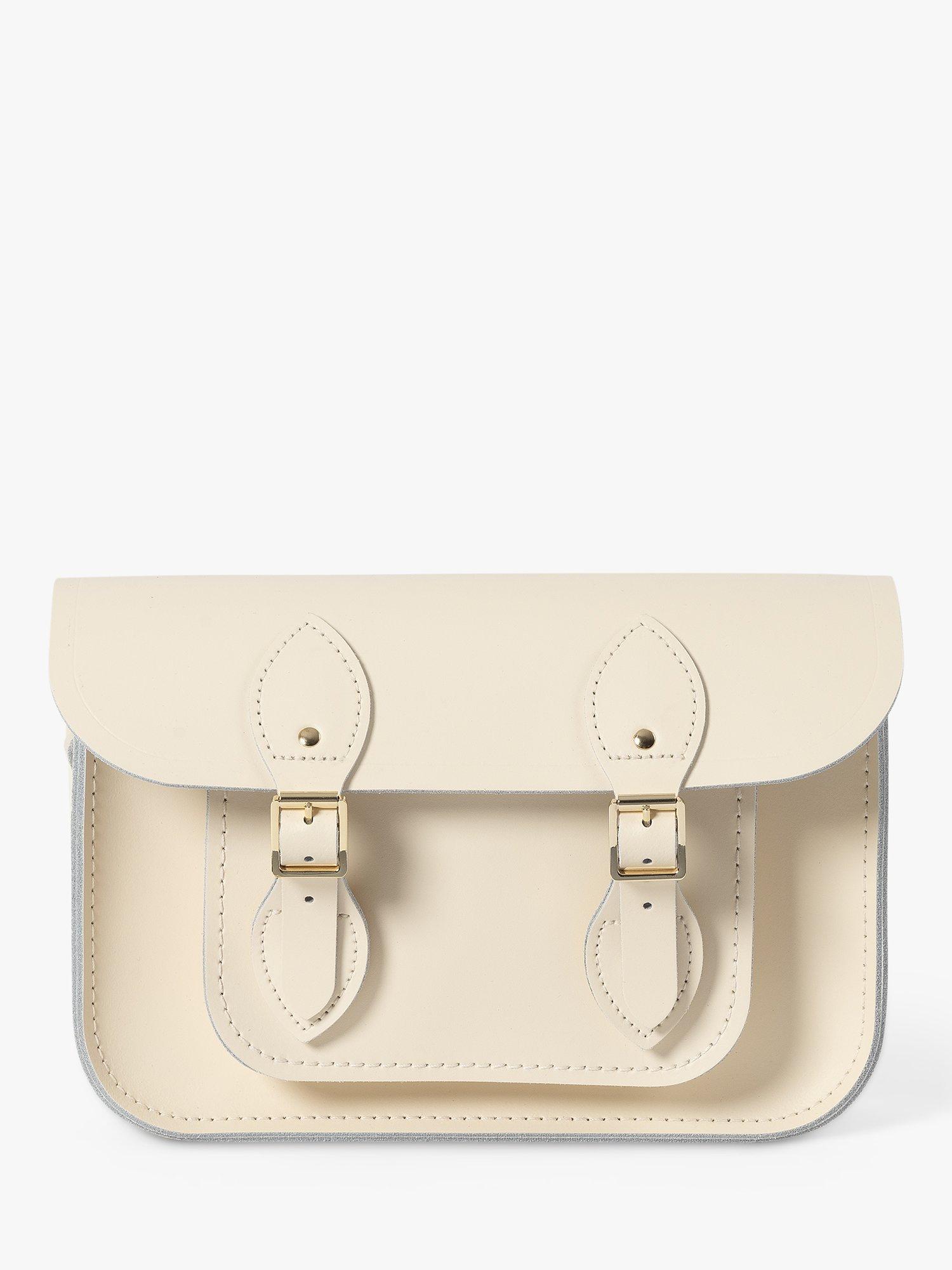 Product image 1 of 4, which shows Cambridge Satchel 11" Leather Satchel, Vanilla