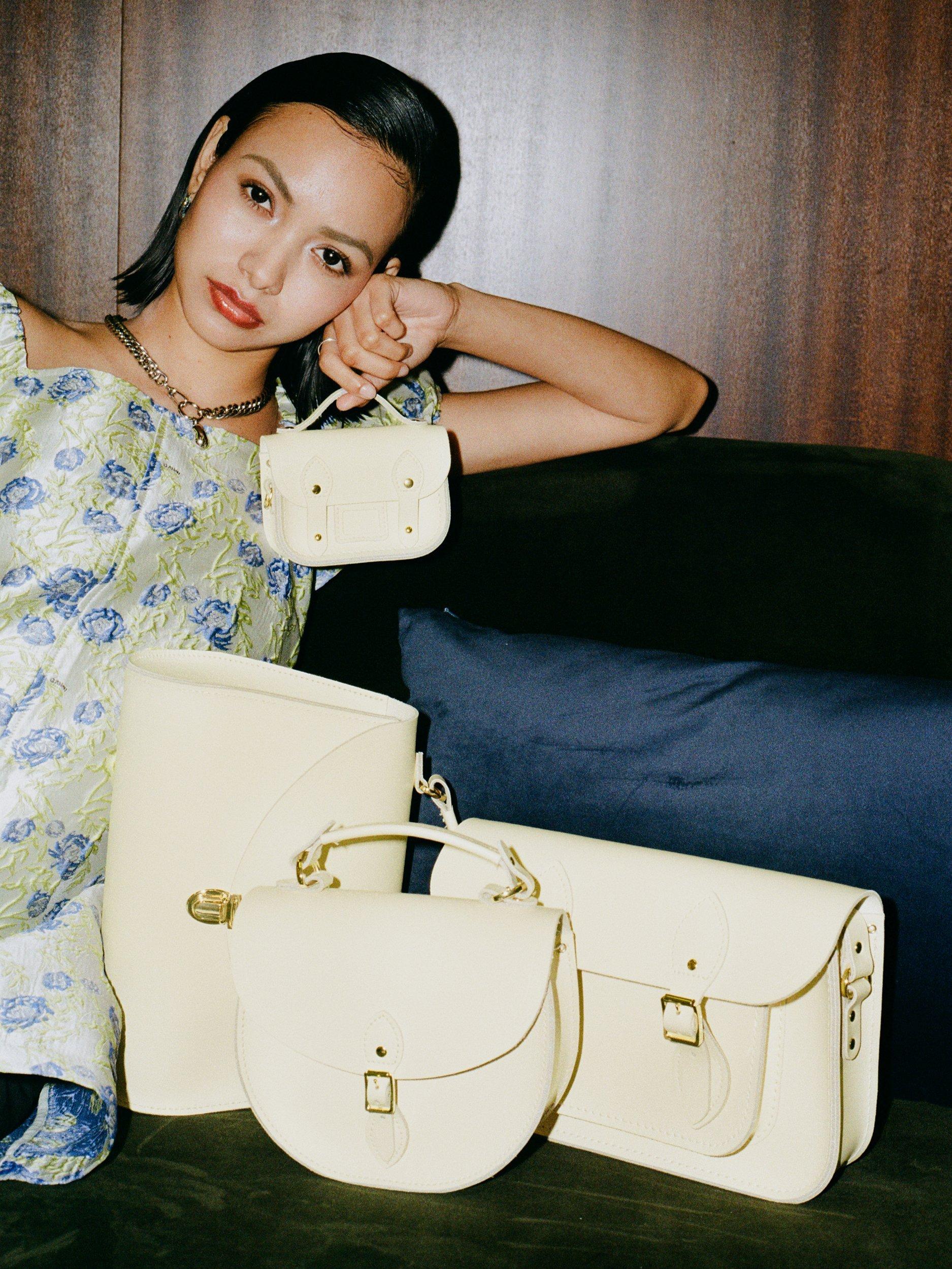 Product image 4 of 4, which shows Cambridge Satchel 11" Leather Satchel, Vanilla