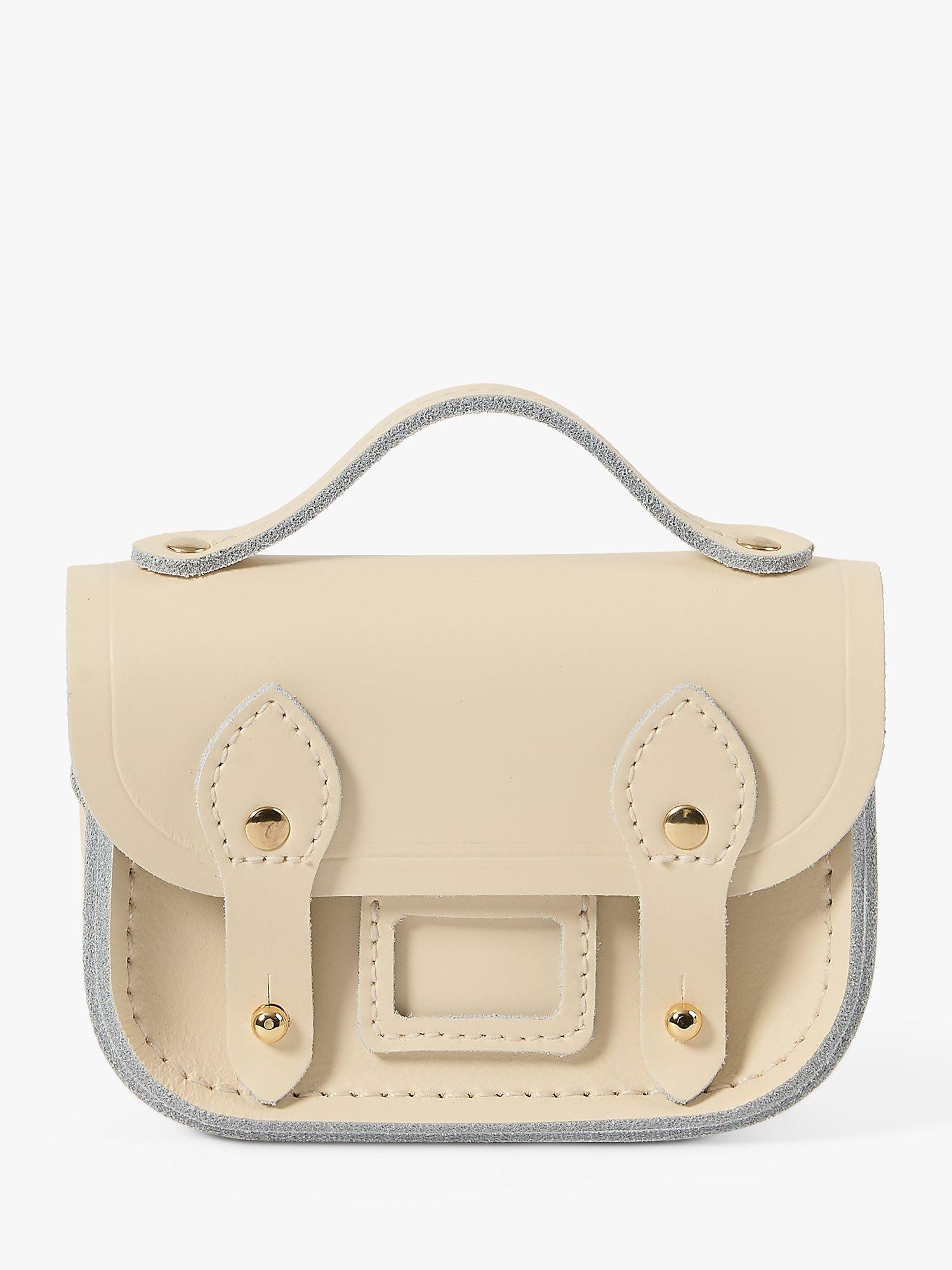 Product image 1 of 9, which shows Cambridge Satchel The Micro Satchel Leather Bag, Vanilla