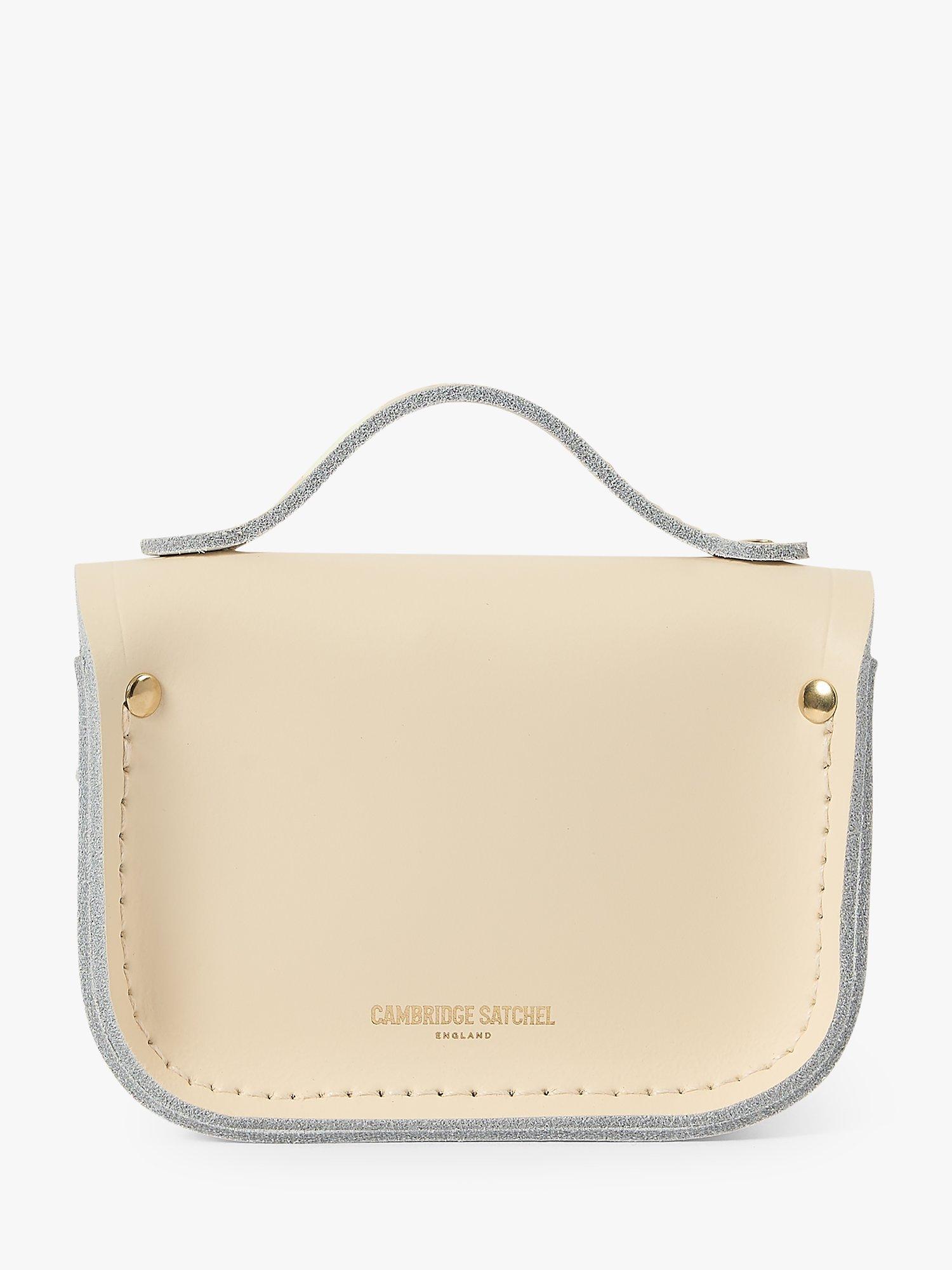 Product image 3 of 9, which shows Cambridge Satchel The Micro Satchel Leather Bag, Vanilla