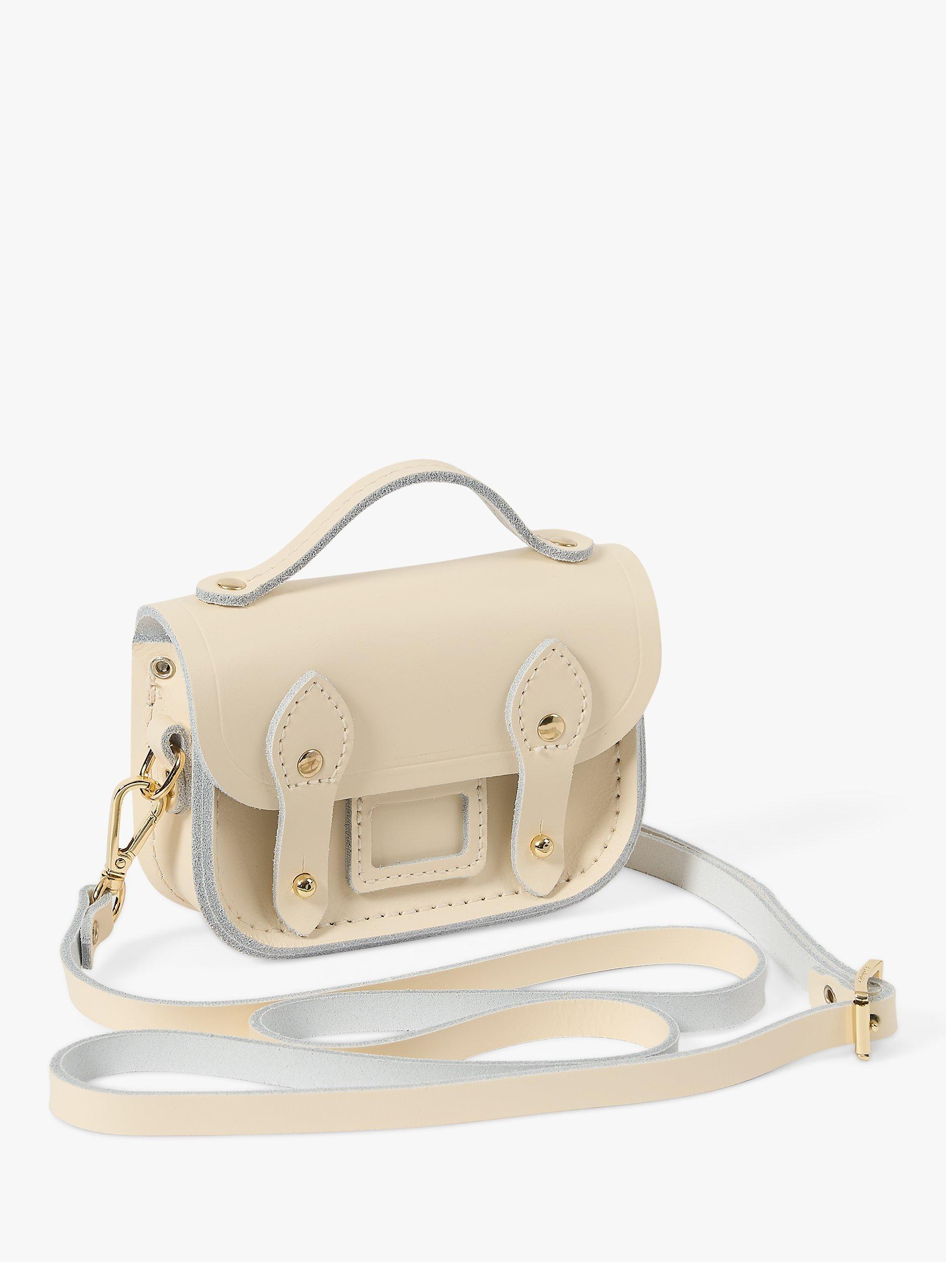 Product image 8 of 9, which shows Cambridge Satchel The Micro Satchel Leather Bag, Vanilla