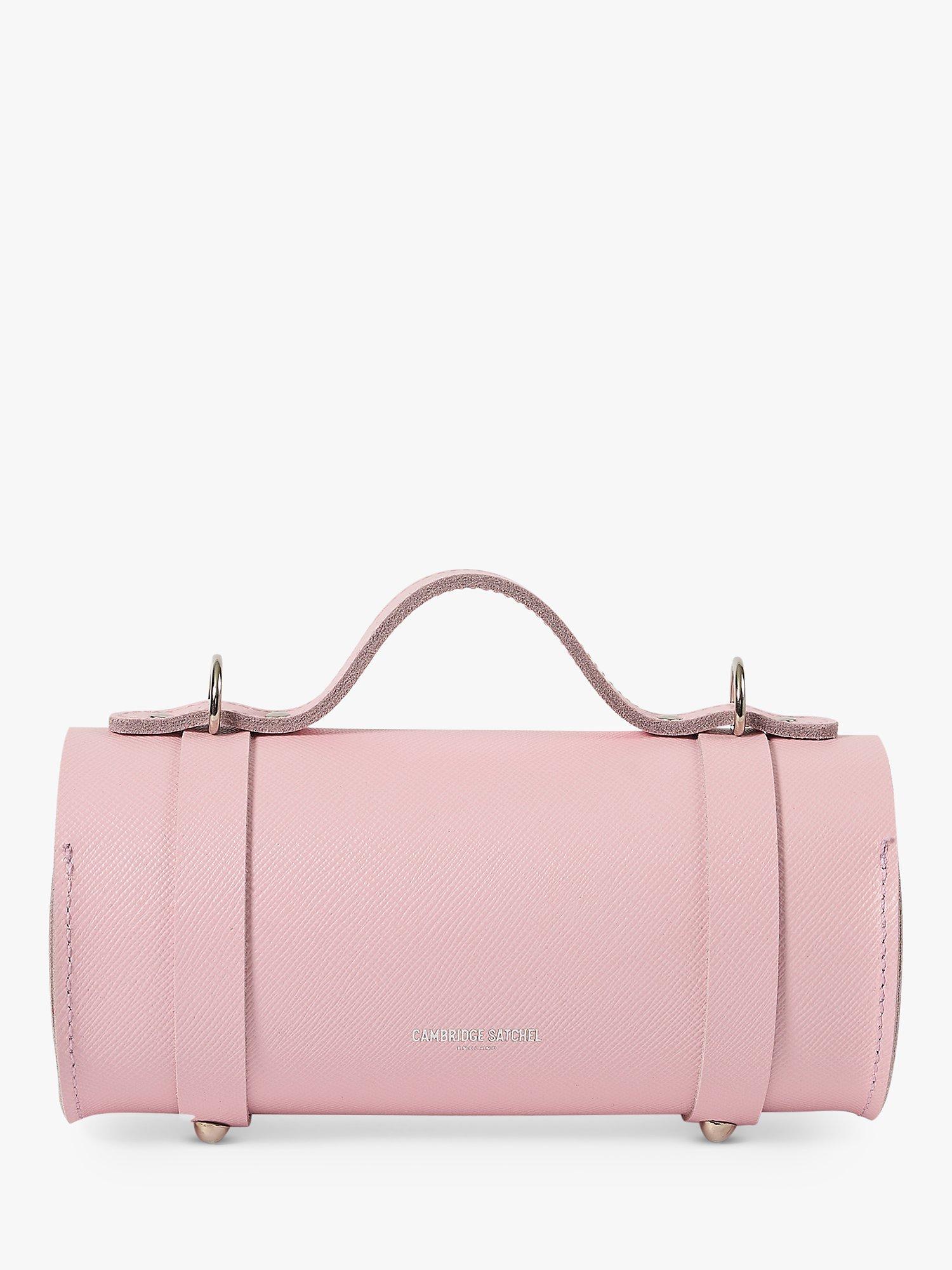 Product image 3 of 9, which shows Cambridge Satchel Bowls Leather Grab Bag, Fondant Pink Saffiano