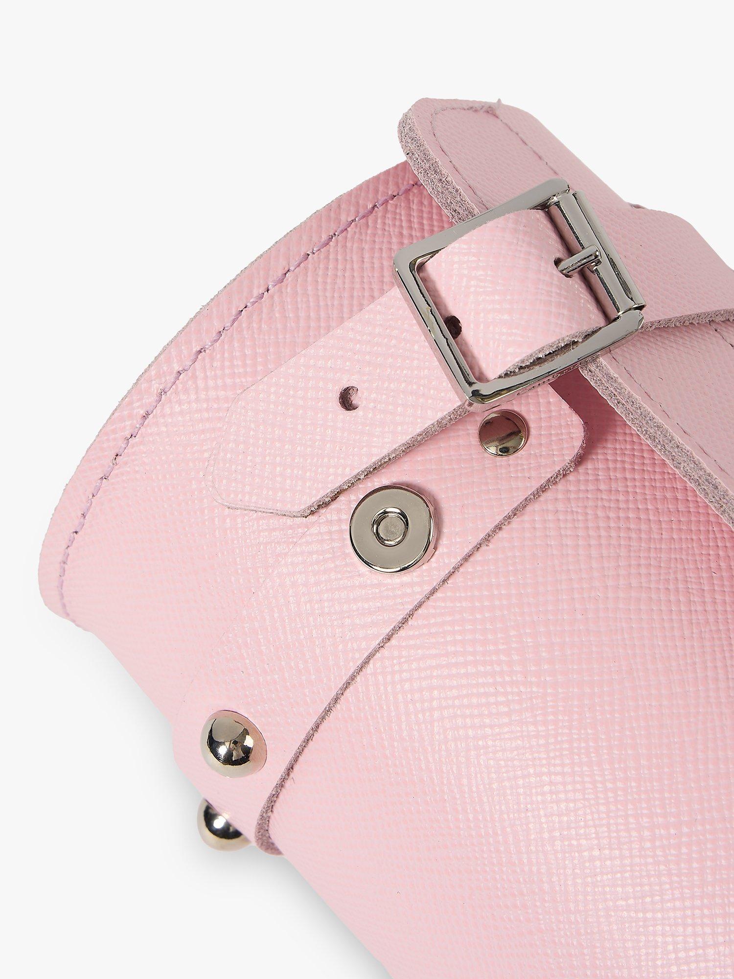 Product image 5 of 9, which shows Cambridge Satchel Bowls Leather Grab Bag, Fondant Pink Saffiano