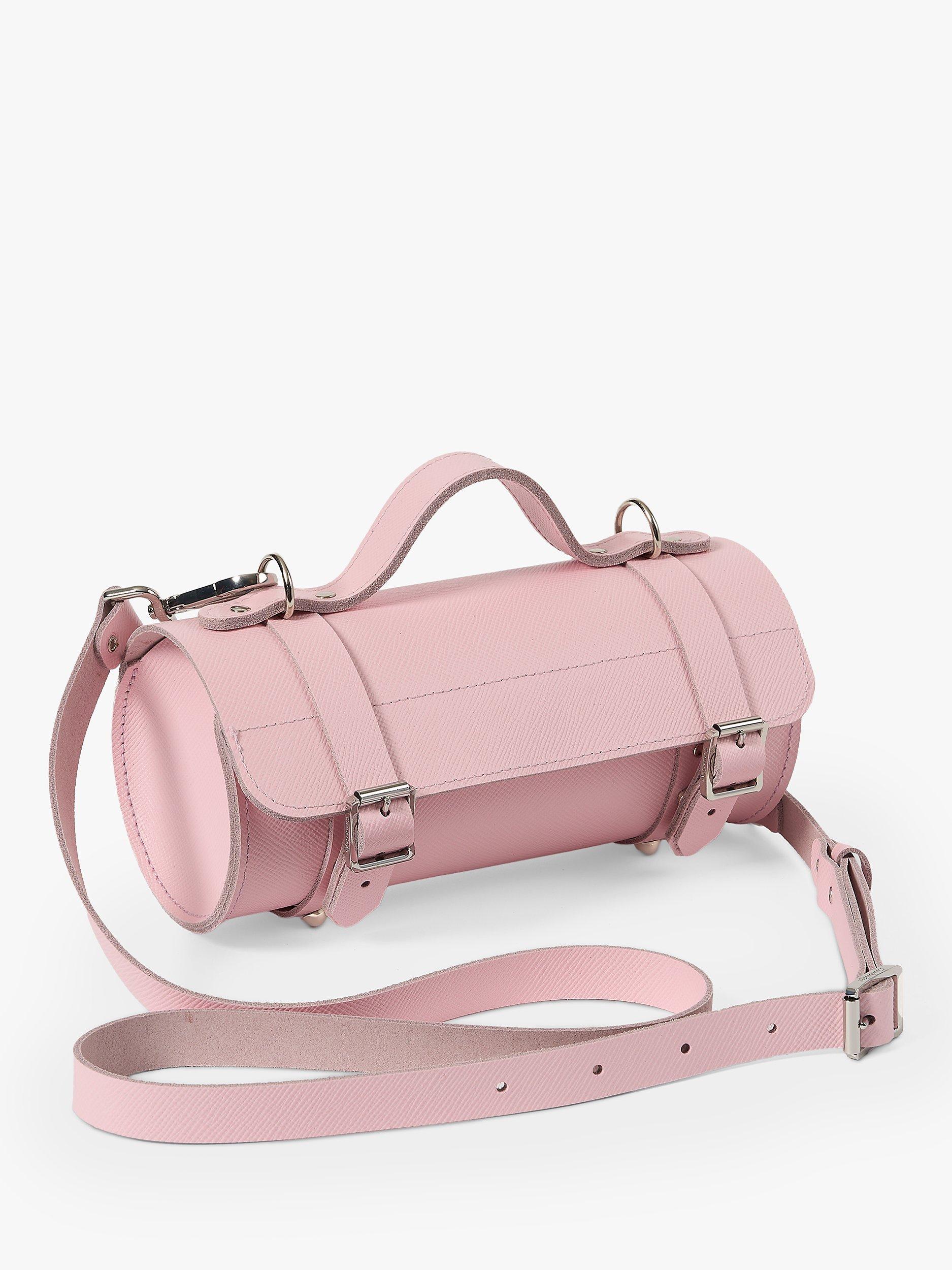 Product image 8 of 9, which shows Cambridge Satchel Bowls Leather Grab Bag, Fondant Pink Saffiano