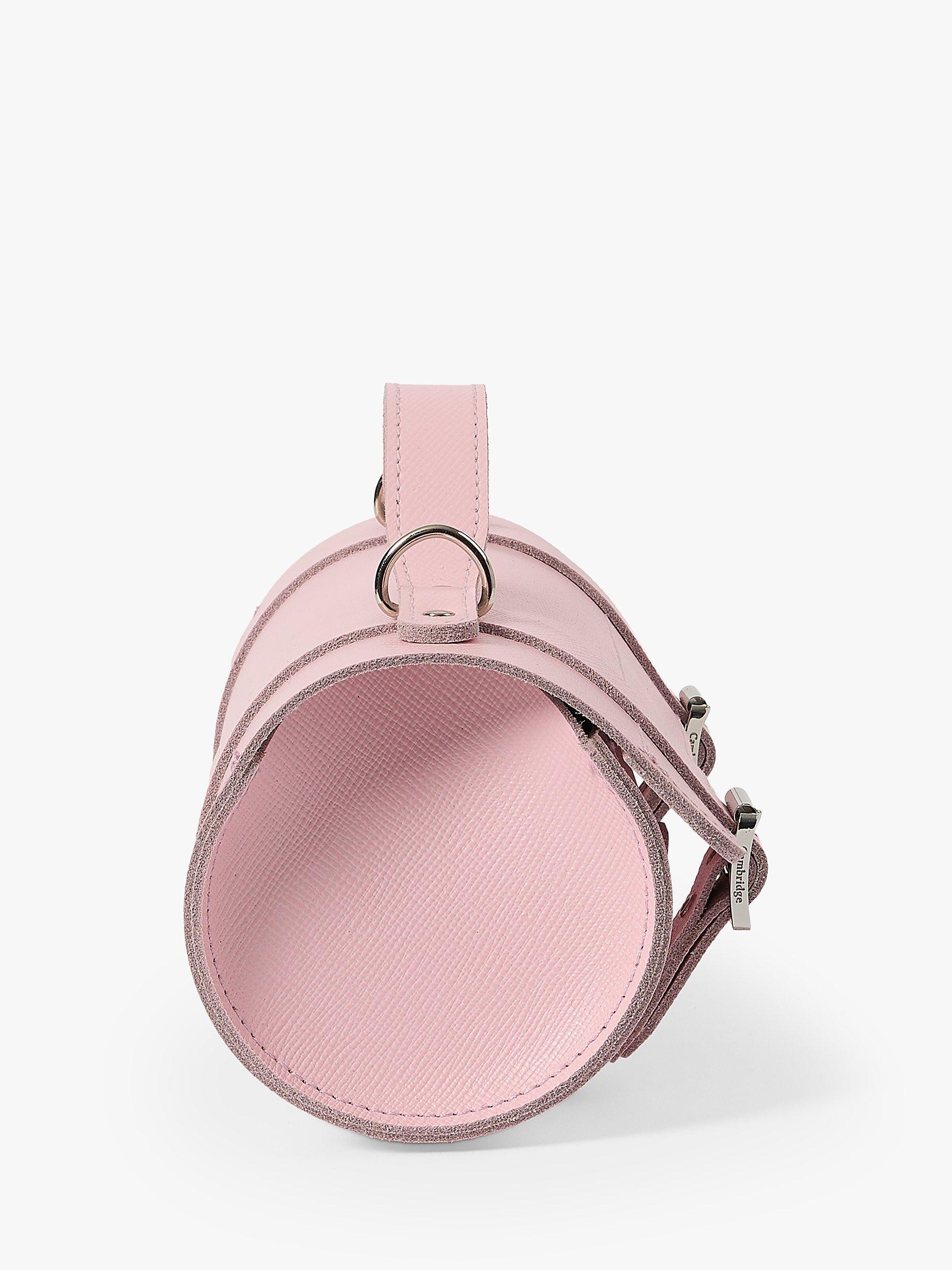 Product image 9 of 9, which shows Cambridge Satchel Bowls Leather Grab Bag, Fondant Pink Saffiano