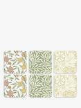 Morris & Co. Archive Print Square Cork-Backed Coasters, Set of 6, Assorted