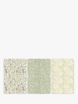 Morris & Co. Archive Print Cork-Backed Placemats, Set of 6, Assorted, 