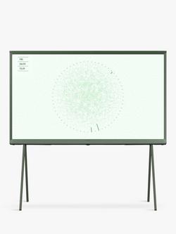 Samsung The Serif (2024) QLED HDR 4K Ultra HD Smart TV, 43 inch with TVPlus & Bouroullec Brothers Design, Ivy Green, Ivy Green