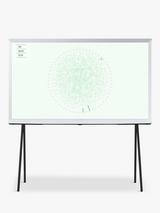 Samsung The Serif (2024) QLED HDR 4K Ultra HD Smart TV, 50 inch with TVPlus & Bouroullec Brothers Design, Cloud White