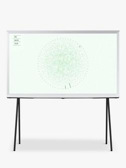 Samsung The Serif (2024) QLED HDR 4K Ultra HD Smart TV, 50 inch with TVPlus & Bouroullec Brothers Design, Cloud White, Cloud White