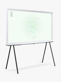 Samsung The Serif (2024) QLED HDR 4K Ultra HD Smart TV, 50 inch with TVPlus & Bouroullec Brothers Design, Cloud White - view 2, Cloud White