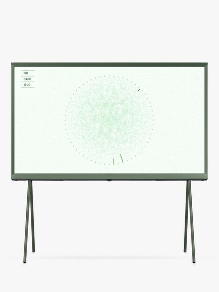 Samsung The Serif (2024) QLED HDR 4K Ultra HD Smart TV, 50 inch with TVPlus & Bouroullec Brothers Design, Ivy Green, Ivy Green