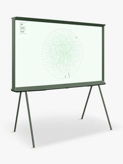 Samsung The Serif (2024) QLED HDR 4K Ultra HD Smart TV, 50 inch with TVPlus & Bouroullec Brothers Design, Ivy Green - view 2, Ivy Green